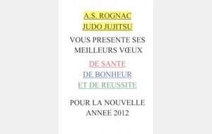  ASR  JUDO VOUS PRESENTE SES MEILLEURS VOEUX 2012