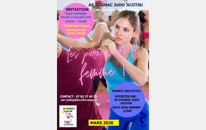 Les journées Féminines du 3 au 8 mars